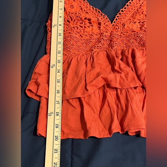 A.T.A.P Crochet Rust Red Tank Top Medium NWT - Picture 4 of 8